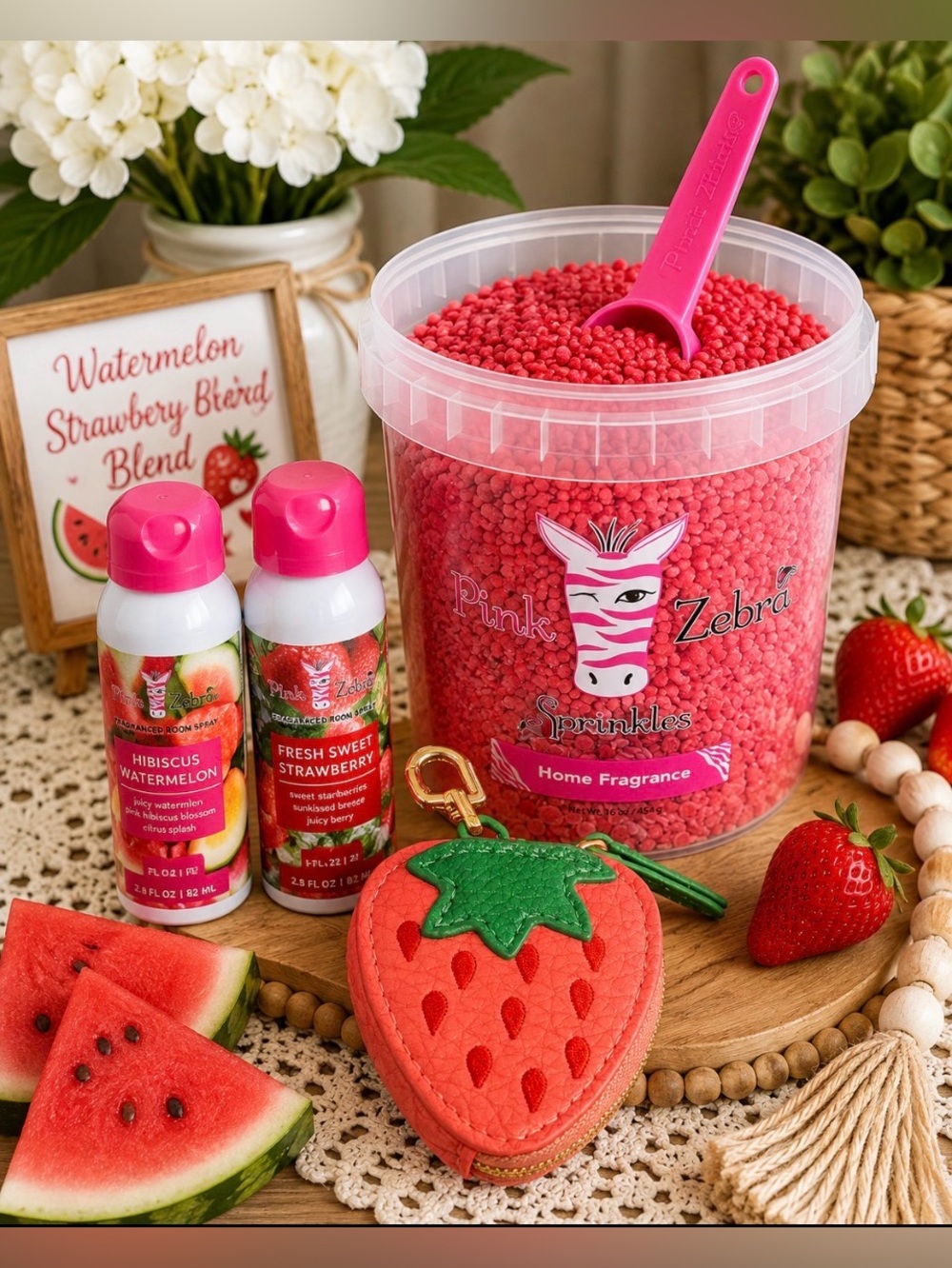 Pink Zebra Pink Home Fragrance Strawberry Watermelon Blend Bundle